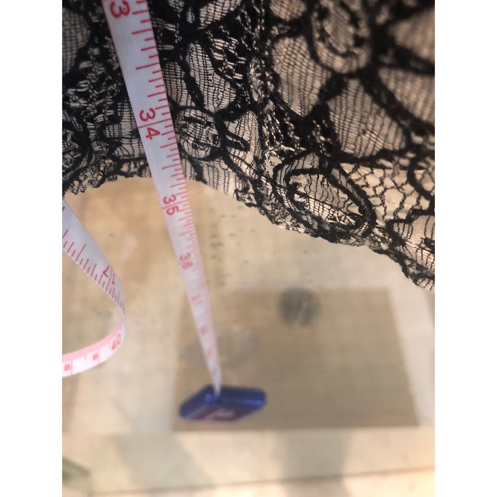 NWT A'reve Ivory Black Lace Sweetheart Fit Flare Dress Anthropologie Large - Picture 6 of 10